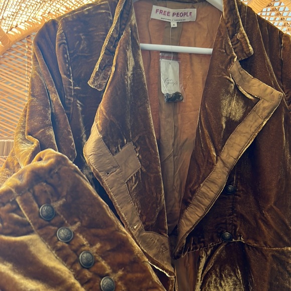 NWT Free People Faye Velvet Jacket - Picture 10 of 11